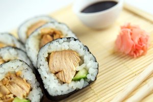 Chicken-Teriyaki-Avocado-Sushi-Roll